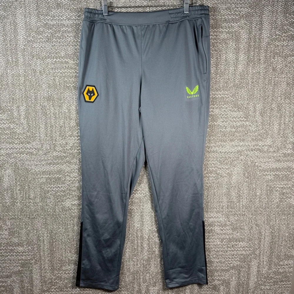 Castore‎ Pants Men XL Grey Wolverhampton Wanderers FC Training Joggers Soccer